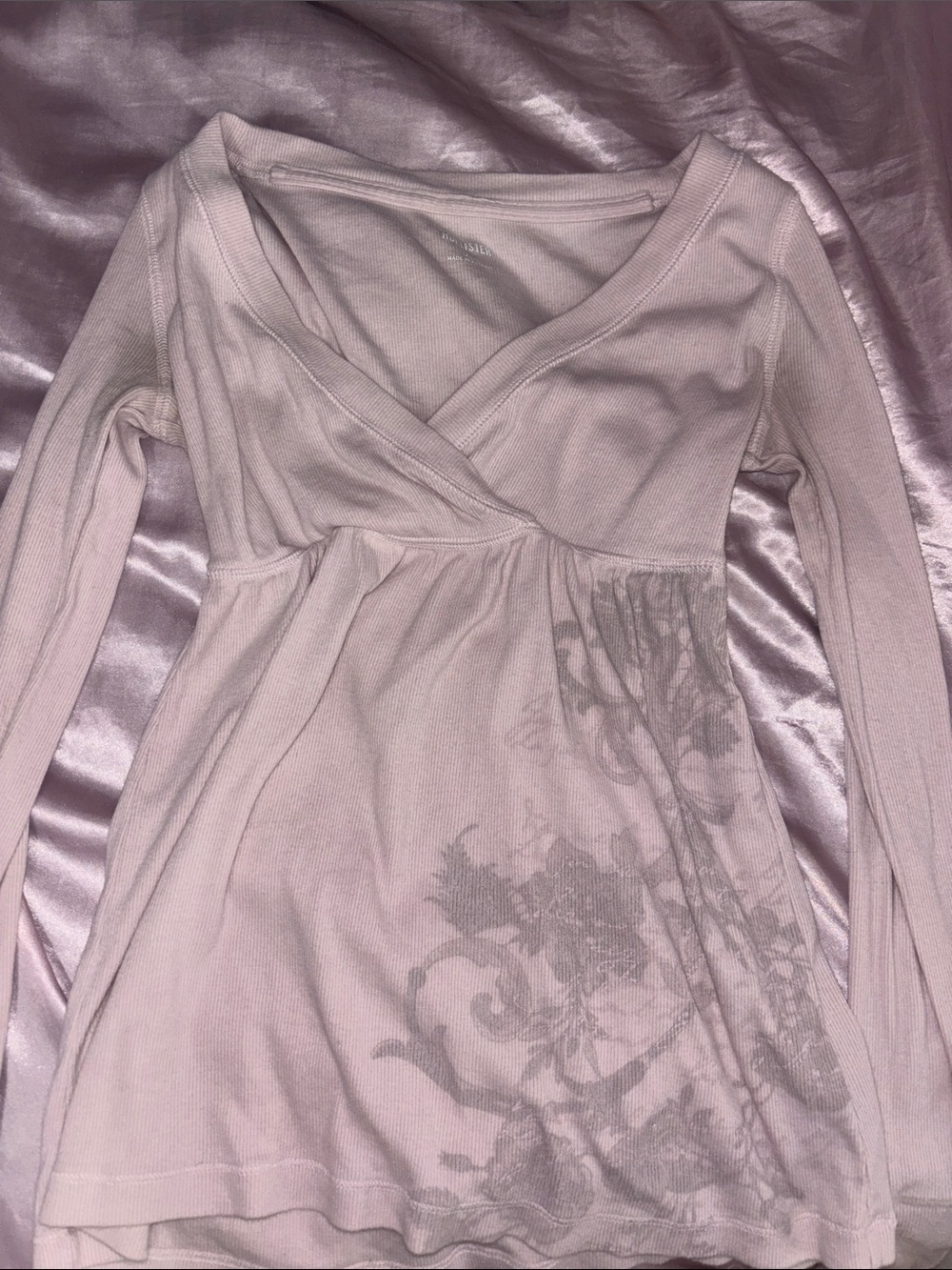 Hollister Dusty Pink Wrap-Style Long Sleeve Tunic